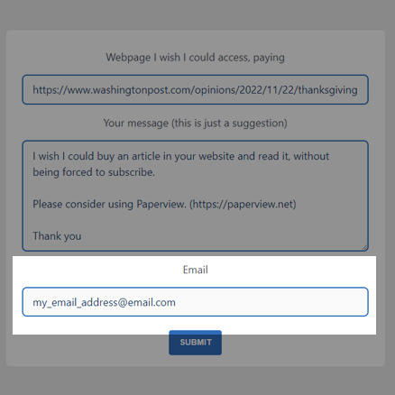 Input your email